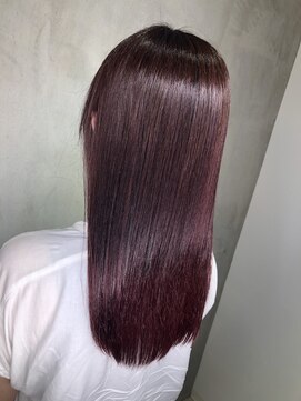 アンダーバーホワイトモデ 河内長野(_WHITE mode) ピンクパープル　切りっぱなし　外国人風　　千代田×河内長野