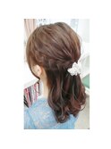 シンプルハーフアップヘア☆+゜