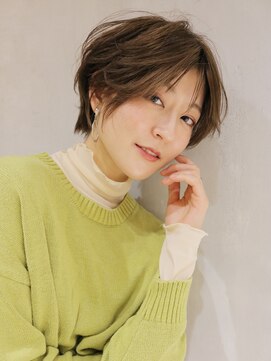 アルバム 渋谷パルコ(ALBUM) ニュアンスショート_オリーブカラーハイライトカラー_46905