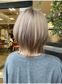 【#ホワイティグレージュ】×ブリーチ艶カラー