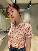 ビビト(bibito)&nbsp;bibito ハイライト　インナーカラー　赤　レッド　ケアブリーチ