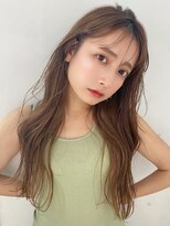 ハニーシブヤ(HONEY shibuya)&nbsp;透明感オリーブベージュ×ヘルシーロング☆大人可愛い顔周り