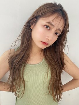 ハニーシブヤ(HONEY shibuya) 透明感オリーブベージュ×ヘルシーロング☆大人可愛い顔周り