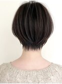 ショートボブ　グレージュハイライト　レイヤーカット　髪質改善