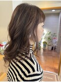 大きめカールのデジタルパーマ
