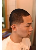 メリケンバーバーショップ フクオカ(MERICAN BARBERSHOP FUK)&nbsp;べリーショートダークアッシュニュアンスパーマ韓国マッシュ