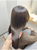 美髪矯正×オリーブベージュ