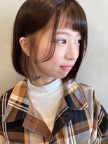 アブルトゥーヘアー(able to hair)&nbsp;イヤリングカラーの内巻きワンカールボブ