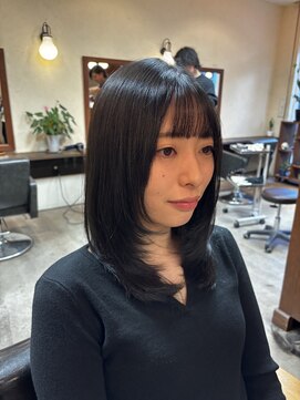 カルマ(CALMA) 【お客様スタイル】暗髪レイヤースタイル