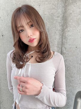 ラファンジュ ヘアー(Rohange hair) 顔まわりレイヤー/ショコラベージュ/艶髪