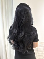 ネオリーブ チロル 横浜西口店(Neolive CiroL.)&nbsp;コリアンブラック暗めカラー韓国風巻き髪顔周りカット【横浜】