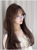 ミディアムヘア/暗めカラー/グランマッシュ/銀座駅