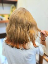 サーティーン(THIRTEEN)&nbsp;ハイトーンデザインカラー☆ブリーチ必須！裾カラーオレンジ☆