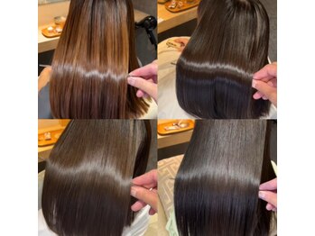 ブルーム ヘア デザイン ドゥーエ(bloom hair design due)の写真/サロン帰りの艶とまとまりが続く◎塚口の髪質改善で潤いが一日中続くうる艶体験をしませんか？