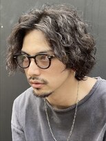 フィフス 大分(fifth)&nbsp;大分メンズパーマサーフカール波巻きパーマセンターパートウルフ