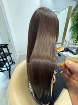 バーチミシマ(BIRCH mishima)&nbsp;超高濃度水素ストレート髪質改善☆圧倒的技術ブラウンロングヘア