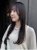 艶々ラベンダー×顔周りレイヤーロング