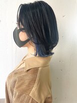 ヘアーワークス ヘルム 渋谷店(HAIR WORKS HELM)&nbsp;[HELM渋谷]インナーカラー★ブルー