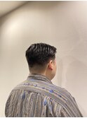 爽やか七三アイロンパーマビジネスアップバング
