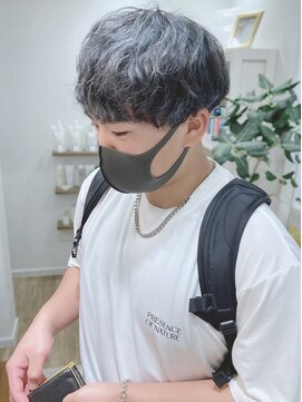 モリオフロムロンドン 松戸店(Morio from London) 【松戸 岩口】ブルーメッシュ韓国マッシュショート