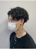 【ツイスパセンターパート】ツーブロック/刈り上げ/無造作パーマ