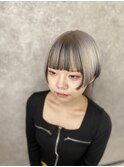 ホワイト×ブラック インナーカラー (5.8)_A