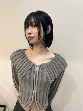 メル ヨコハマ(MeL) 顔周りのポイントカット◎と地毛風ネイビー☆