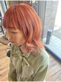 オレンジカラー+ブリーチカラー