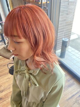 ロイズ ヘアデザイン アンド スパ(LOES) オレンジカラー+ブリーチカラー