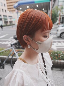 ボアップ 松山店(boappu) #オレンジカラー# オレンジベージュ#韓国ヘア# ケアブリーチ