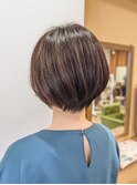 大人3Dカラー×丸みショート/くすみベージュ/グレイカラー