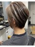 カット＋白髪ぼかしハイライト＋3ステップトリートメント　￥16000