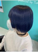 ネイビーブルー/ブルージュ/ダブルカラー/10代/20代