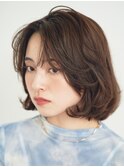 ★ぱっつんボブ/顔まわり/菱形ボブ/ココアベージュ[新宿]