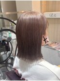 切りっぱなしボブ/ハイトーン/グレージュ
