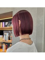 イメチェン外ハネボブ美髪ワイドバング/ショートボブ髪質改善