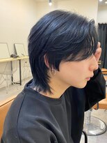 マッシュウルフメンズカットスセンターパートセンター分け