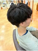 メンズカットマッシュショート韓国風カジュアル20代30代