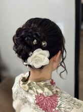 ティアラ 栄(TIARA) 編み込みお団子×浴衣【和装アップスタイルヘアアレンジ】