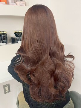 シイム(CYM) ブリーチなしダブルカラー/オレンジブラウン/ロングレイヤー