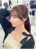 自然に流れる顔まわり