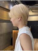 抜きっぱなしブランドメンズショートウルフフェザー
