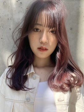 ピンクカラー/ゆるふわ巻き