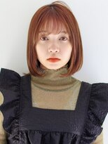 ガリカ シーム(Gallica/SEAM)&nbsp;【桑原ユキネ】艶髪オレンジブラウンカラー/ふんわりボブ