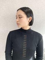 ミクマル(micmal) 20代30代大人可愛い切りっぱなしボブ×グレージュカラー大人小顔