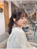 韓国風結んで可愛い顔まわり ベビーバング