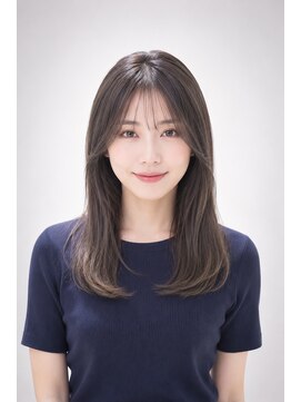 エートス(ethos) 三好市美容室透明感グレージュ×くびれミディレイヤー