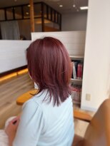 ヘアーブランドジン ティアラ(HAIR BRAND Jin Tiara)&nbsp;ピンクブラウン×ミディアムレイヤー【松山美容室】