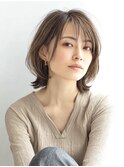 大人ショートレイヤー白髪ぼかし脱白髪染め40代50代60代原宿