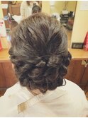 編み込みヘアセット